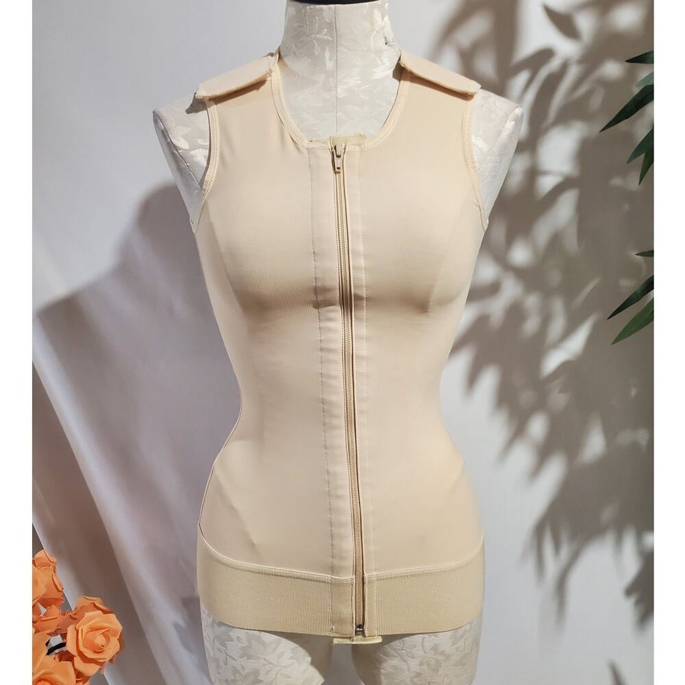 Marena Recovery Post Surgery Zip Compression Vest Womens S Adjustable Cream